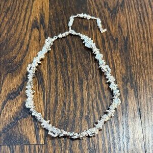 Pilgrim Silver Floral Link Necklace